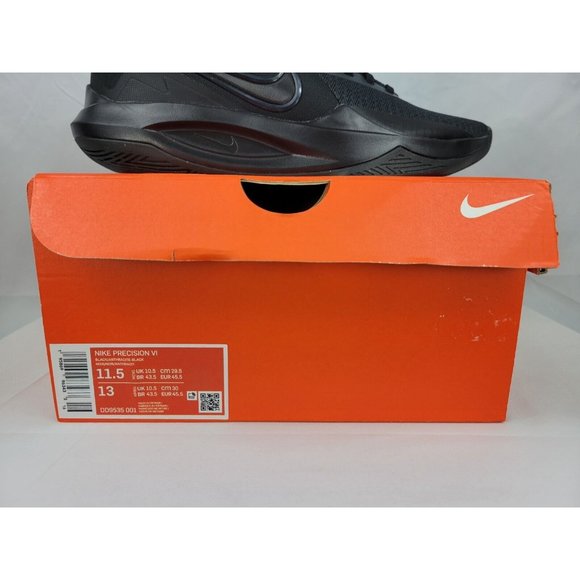 Nike Precision VI 6 Black Anthracite Shoes Sneakers Mens Size 11.5 DD9535-001 - Picture 2 of 10